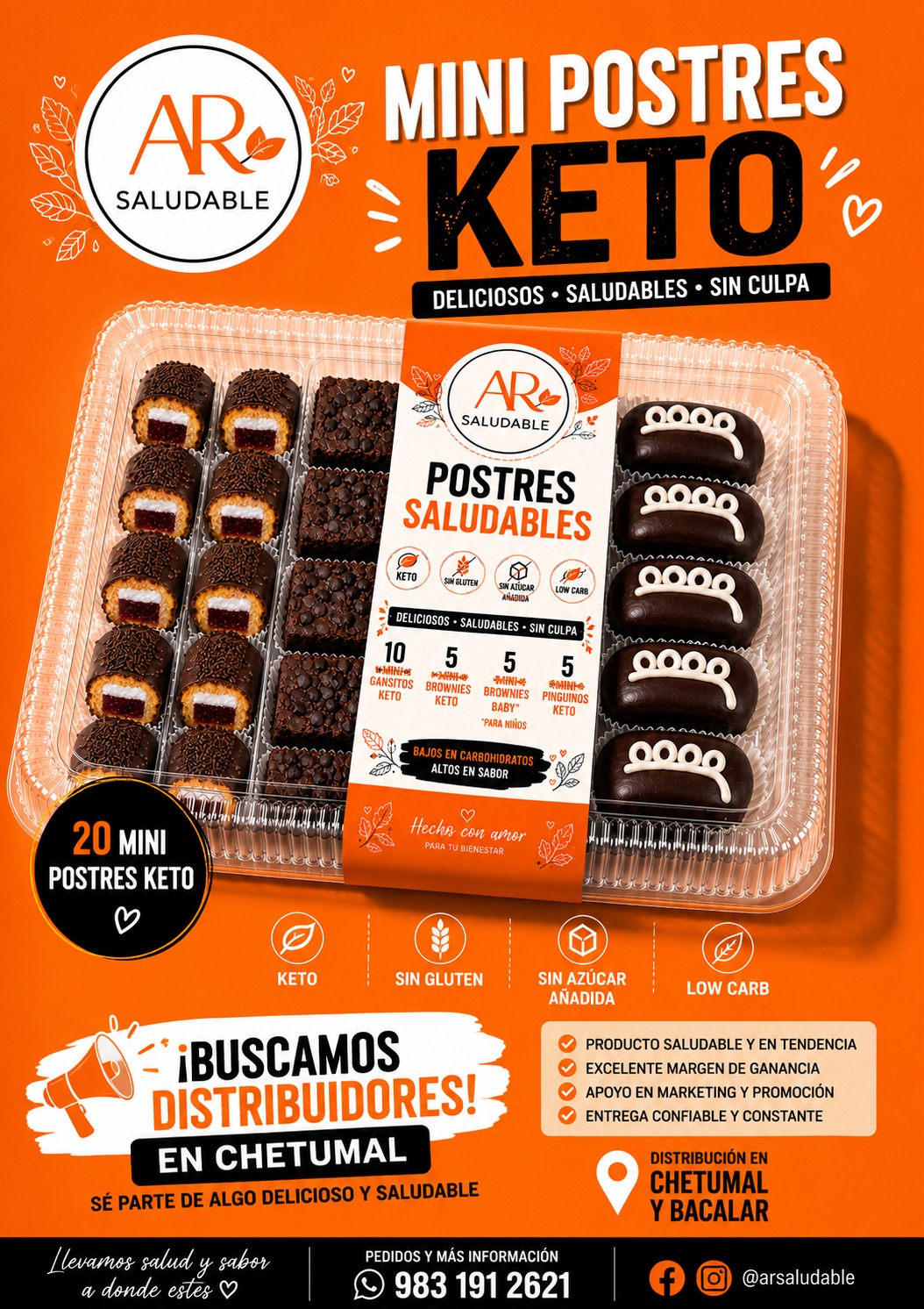 CHAROLAS DE MINI POSTRES KETO
